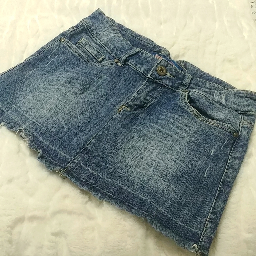 Jou jou premium raw hem sexy mini skirt 7/8 unique pockets Festival Summer